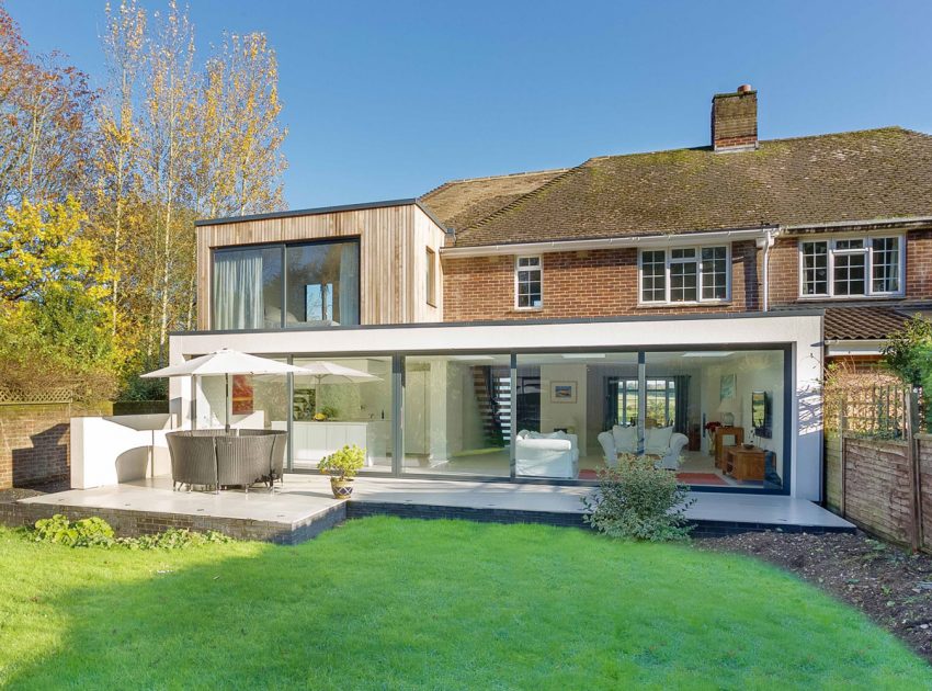 A Contemporary Extensions to a Luminous House with Brick Façade in Crawley by Adam Knibb Architects (3)