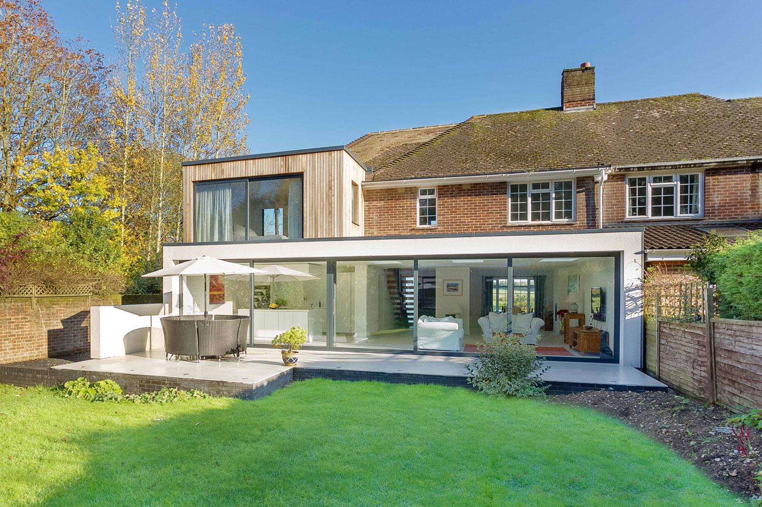 A Contemporary Extensions to a Luminous House with Brick Façade in Crawley by Adam Knibb Architects (3)