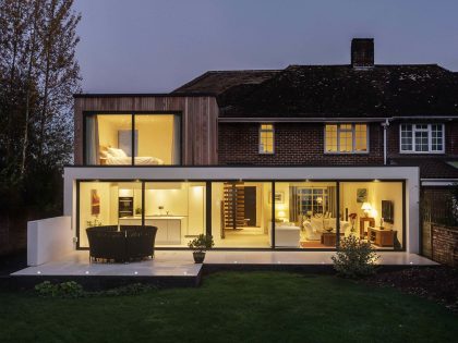 A Contemporary Extensions to a Luminous House with Brick Façade in Crawley by Adam Knibb Architects (8)