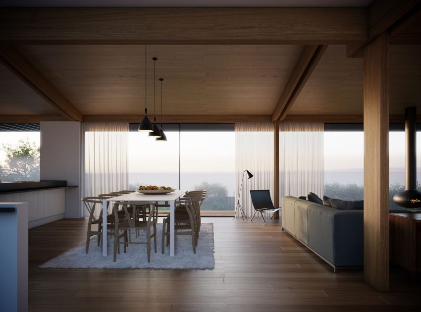 A Contemporary Family Home with a Pair of Mono-Pitched Volumes in South Wales by Hyde + Hyde Architects (11)