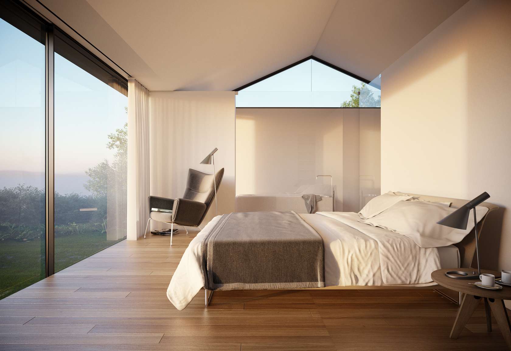 A Contemporary Family Home with a Pair of Mono-Pitched Volumes in South Wales by Hyde + Hyde Architects (12)