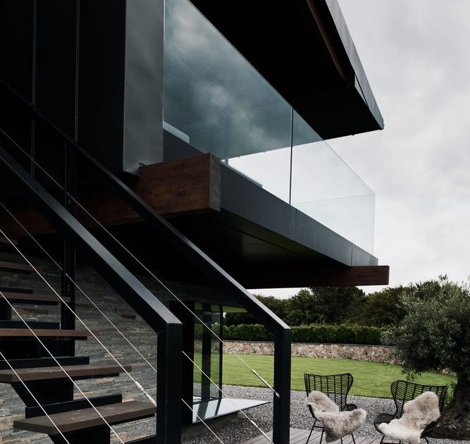 A Contemporary Family Home with a Pair of Mono-Pitched Volumes in South Wales by Hyde + Hyde Architects (5)