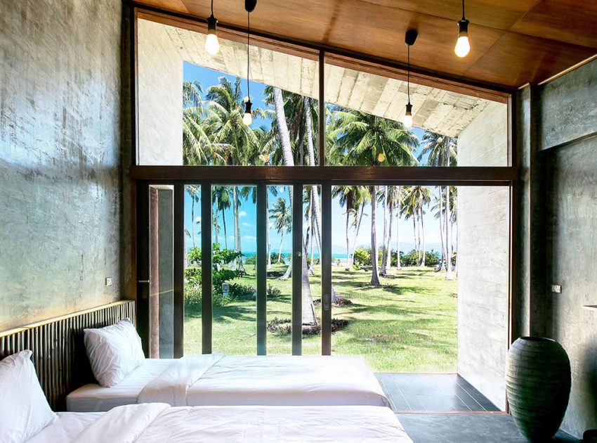 A Contemporary Seaside Home Surrounded by Coconut Trees in Koh Phangan by NPDA studio (6)