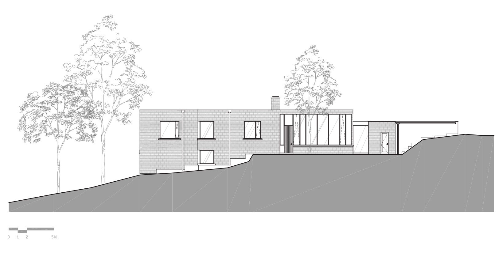 A Stylish Modern Dark Brick Home in the Lush Forests of Dundas, Ontario by Setless Architecture (13)