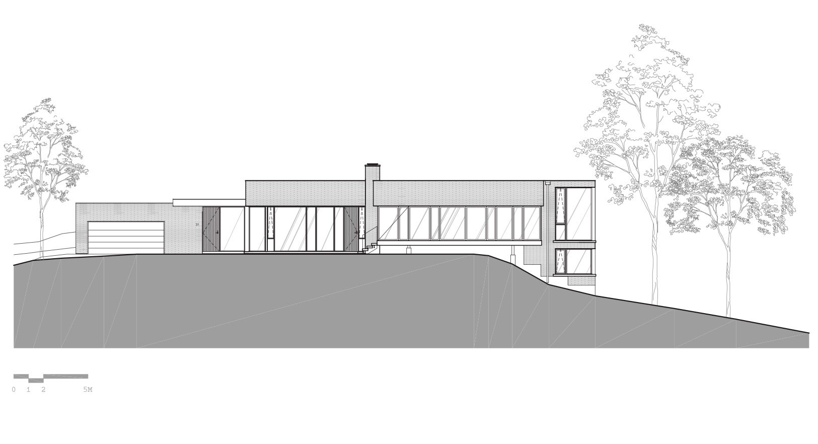 A Stylish Modern Dark Brick Home in the Lush Forests of Dundas, Ontario by Setless Architecture (14)