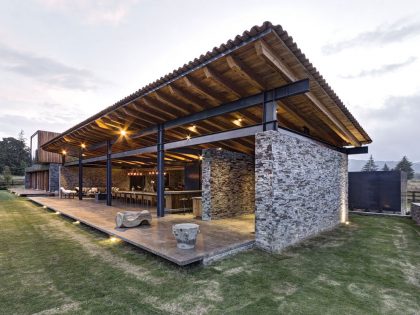 A Contemporary Home with Rustic Elements of Wood and Stone in Mexico by Elías Rizo Arquitectos (8)