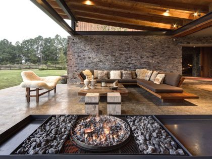 A Contemporary Home with Rustic Elements of Wood and Stone in Mexico by Elías Rizo Arquitectos (9)