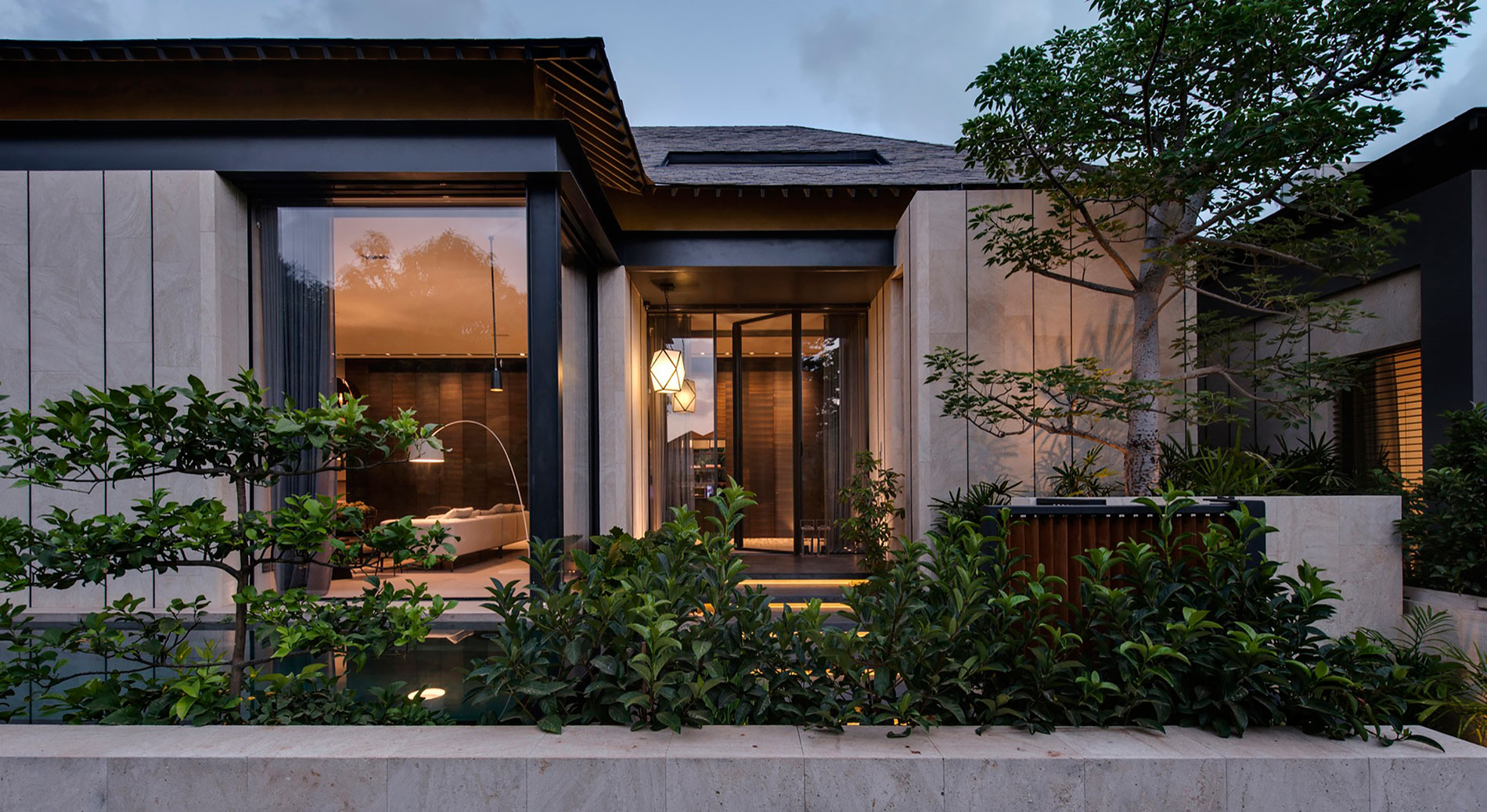 A Contemporary Home with Sliding Glass Doors and Green Stone Pool in Israel by Eran Binderman & Rama Dotan (23)
