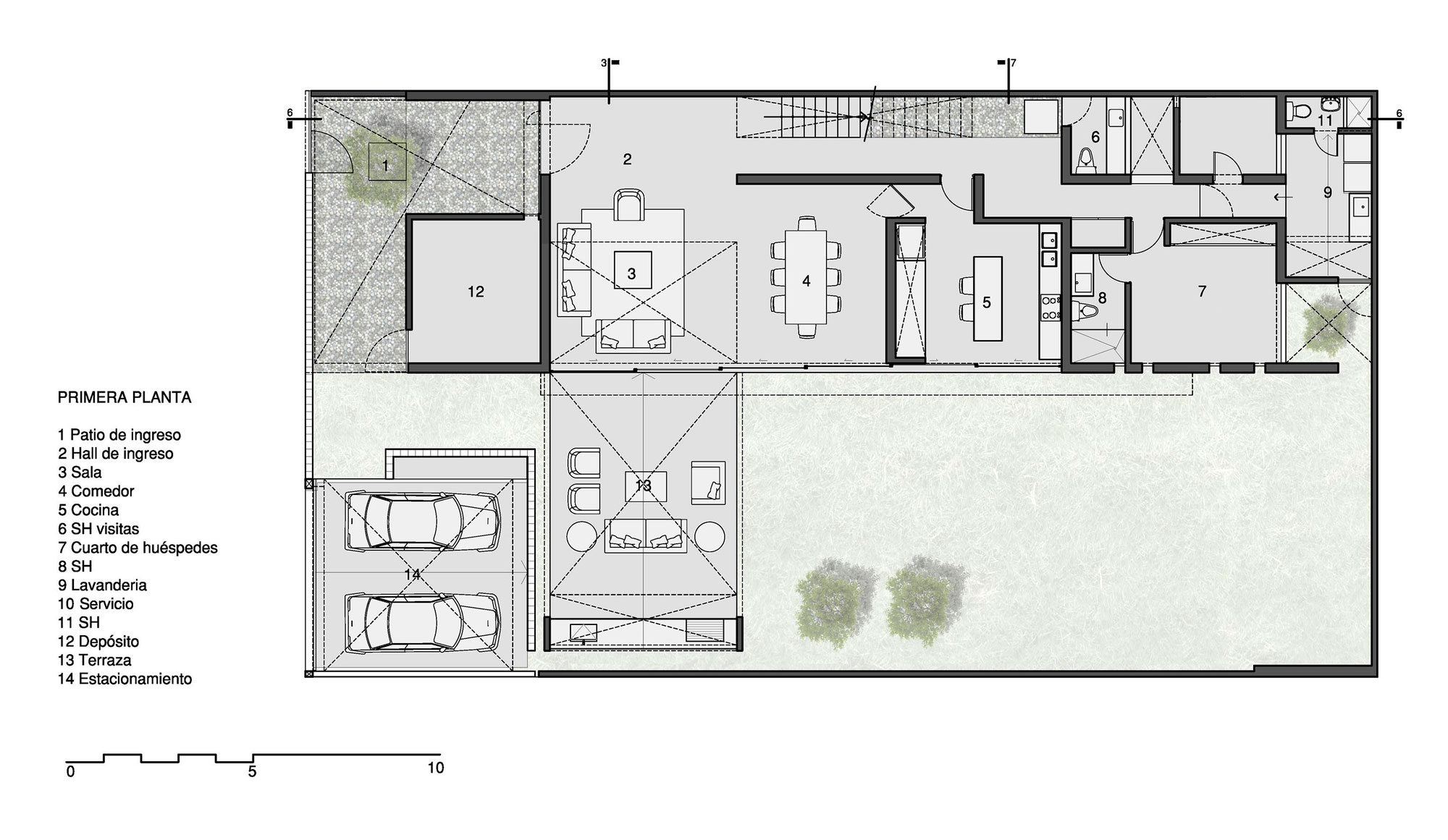 A Stunning Contemporary House with Green Walls Made of Concrete Blocks in Piura by Riofrio+Rodrigo Arquitectos (12)