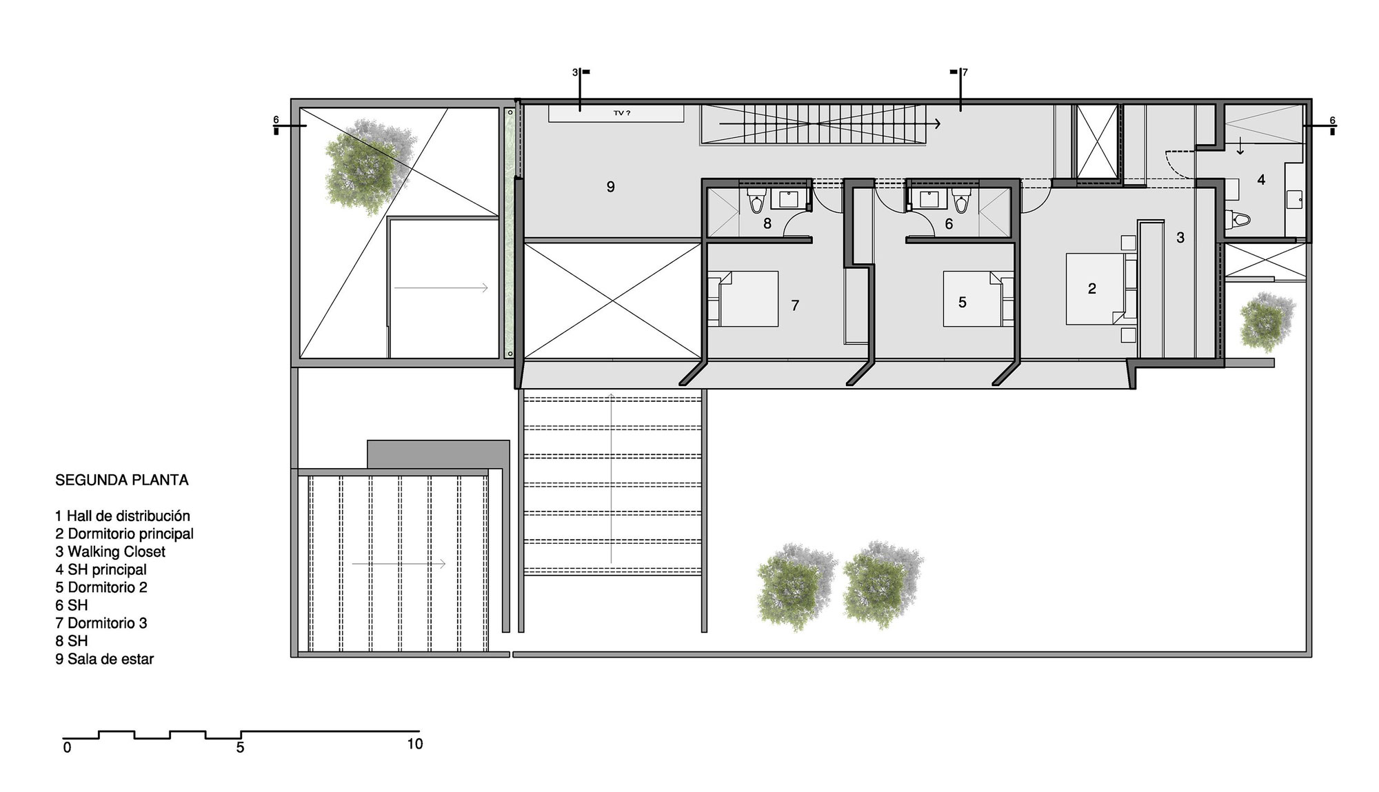A Stunning Contemporary House with Green Walls Made of Concrete Blocks in Piura by Riofrio+Rodrigo Arquitectos (13)