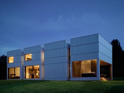 A Contemporary House Constructed of Wood and Metal-Clad for Two Art Collectors in Ancram by HHF Architects & Ai Weiwei (21)