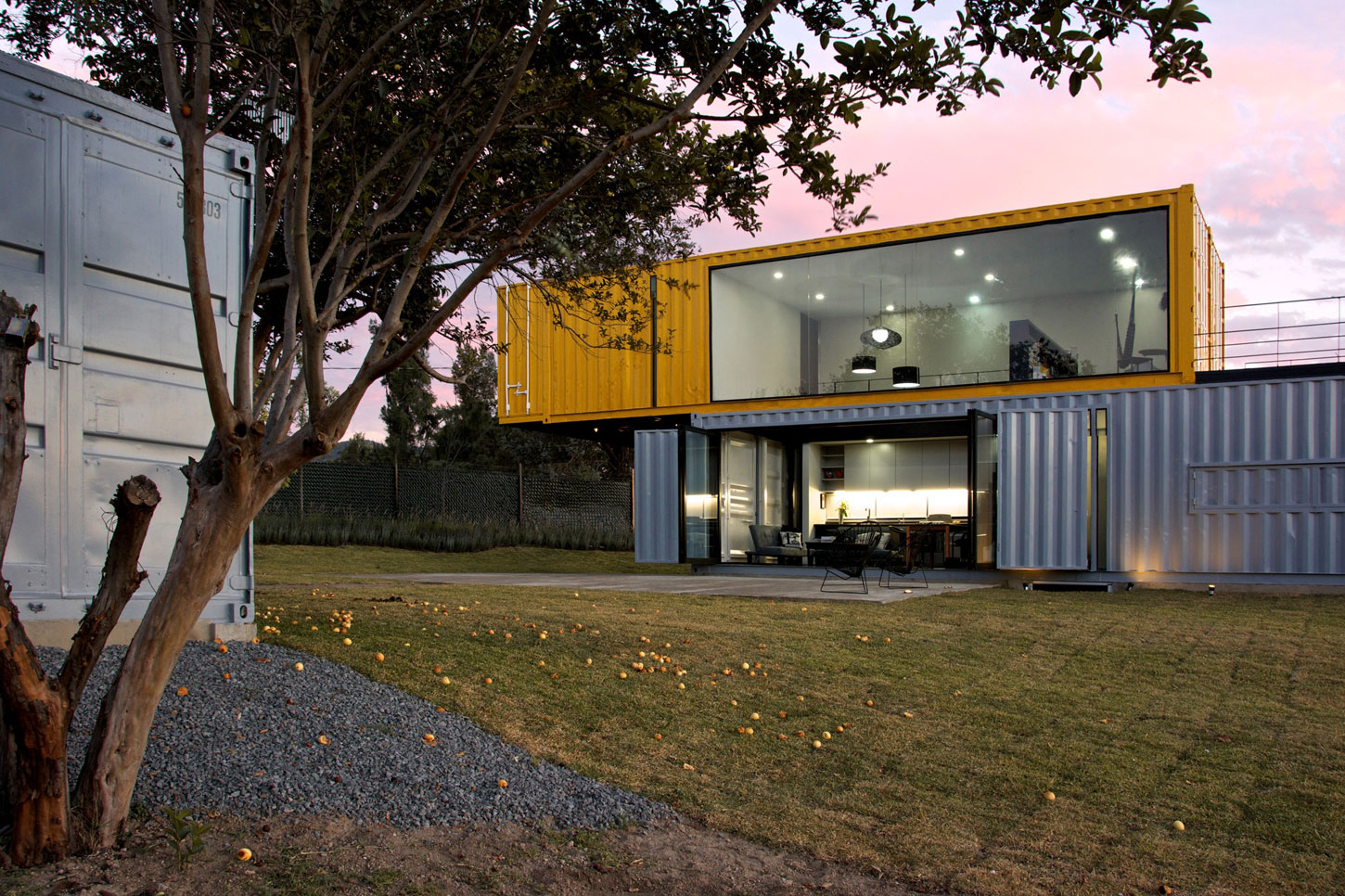 A Stylish Contemporary House Made of Four Shipping Containers in the Primavera Forest by S+ Diseño (1)