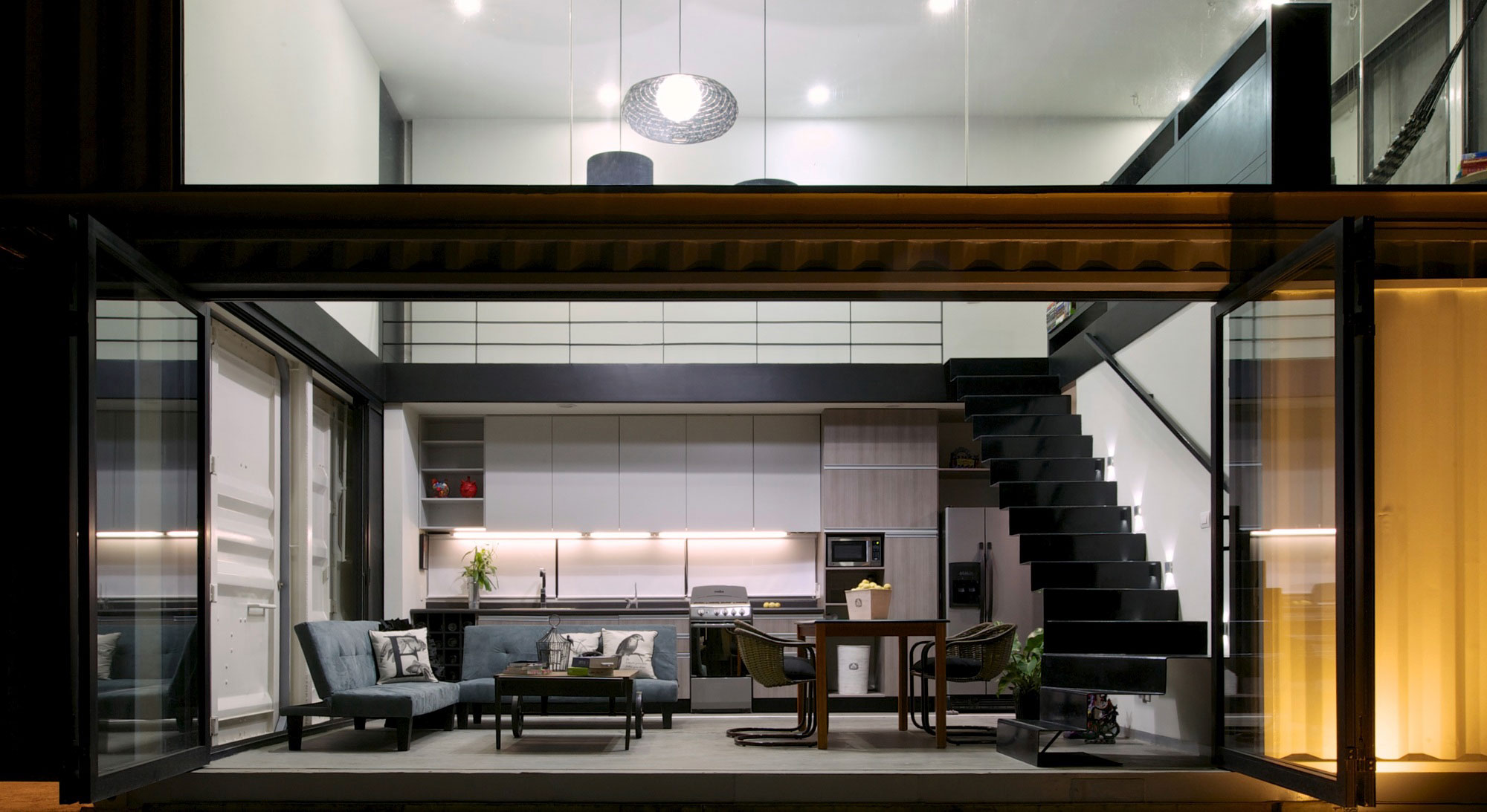 A Stylish Contemporary House Made of Four Shipping Containers in the Primavera Forest by S+ Diseño (18)