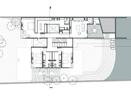 A Contemporary House Made of Wood, Concrete and Volcanic Stone in Mexico City by Materia Arquitectonica (20)