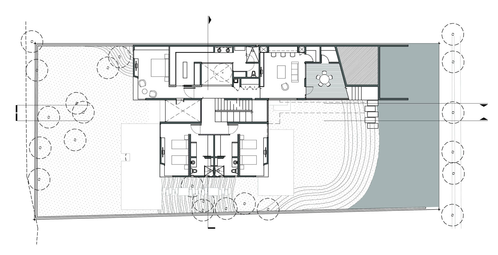 A Contemporary House Made of Wood, Concrete and Volcanic Stone in Mexico City by Materia Arquitectonica (20)