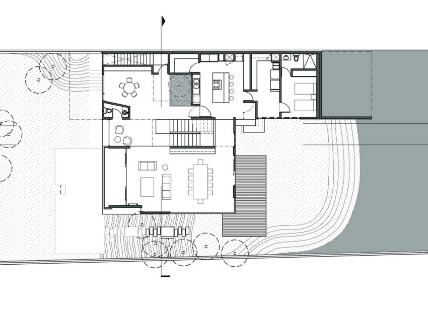 A Contemporary House Made of Wood, Concrete and Volcanic Stone in Mexico City by Materia Arquitectonica (21)