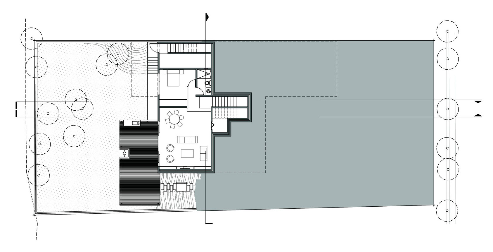 A Contemporary House Made of Wood, Concrete and Volcanic Stone in Mexico City by Materia Arquitectonica (22)