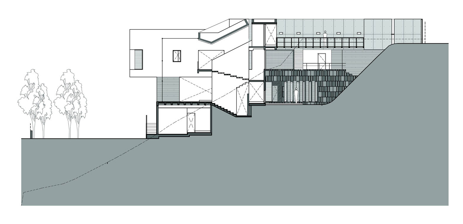 A Contemporary House Made of Wood, Concrete and Volcanic Stone in Mexico City by Materia Arquitectonica (23)