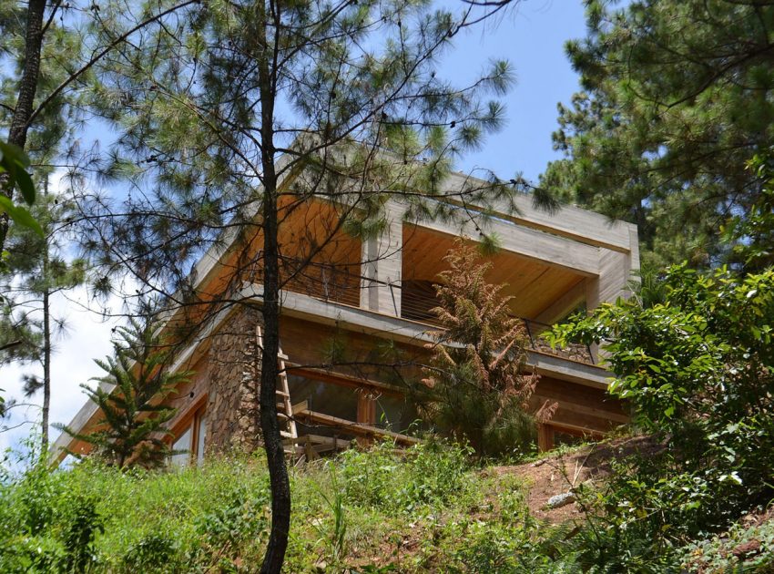 A Contemporary House with Exposed Concrete Walls and Excavated Rock in Dominican Republic by VASHO (3)