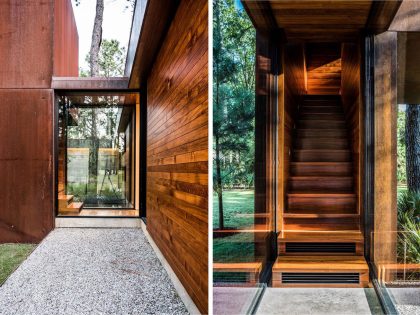 A Contemporary Lakefront Home with Concrete and Weathering Steel in Cedar Creek Reservoir by Wernerfield (15)