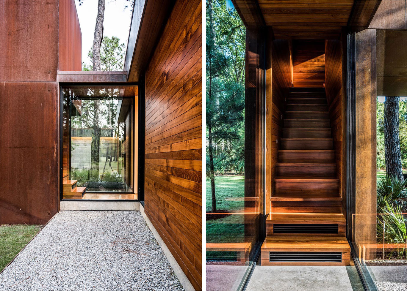 A Contemporary Lakefront Home with Concrete and Weathering Steel in Cedar Creek Reservoir by Wernerfield (15)