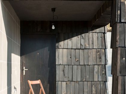 A Contemporary Mountain Home Enclosed by White Ceramic Tiles and Dark Wooden Shingles in Divčibare by EXE studio (6)