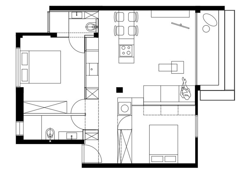 A Cozy and Colorful Tiny Apartment with Chic Interior in Tel Aviv by Mayan Studio (14)