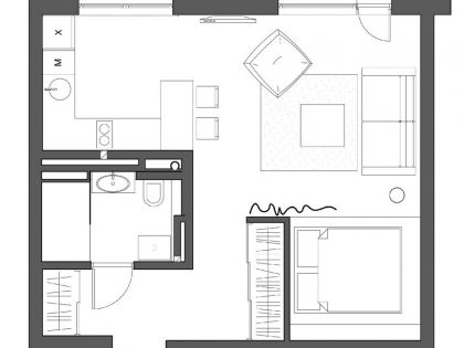 A Cozy and Stylish Apartment with Trendy Interiors for a Young Couple by Design ART-UGOL (13)