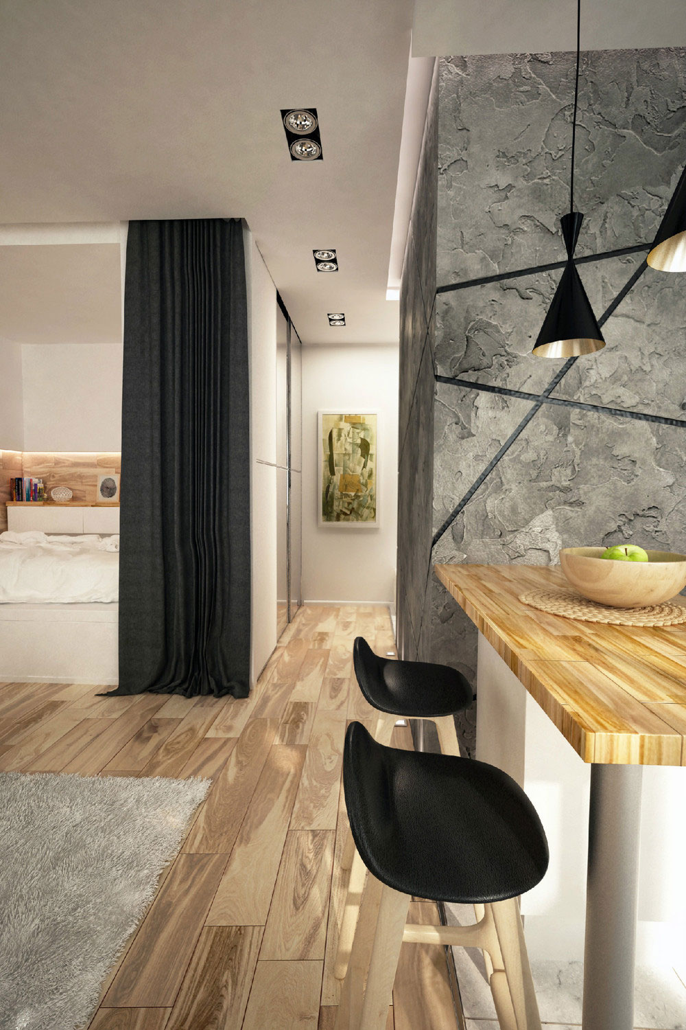 A Cozy and Stylish Apartment with Trendy Interiors for a Young Couple by Design ART-UGOL (4)