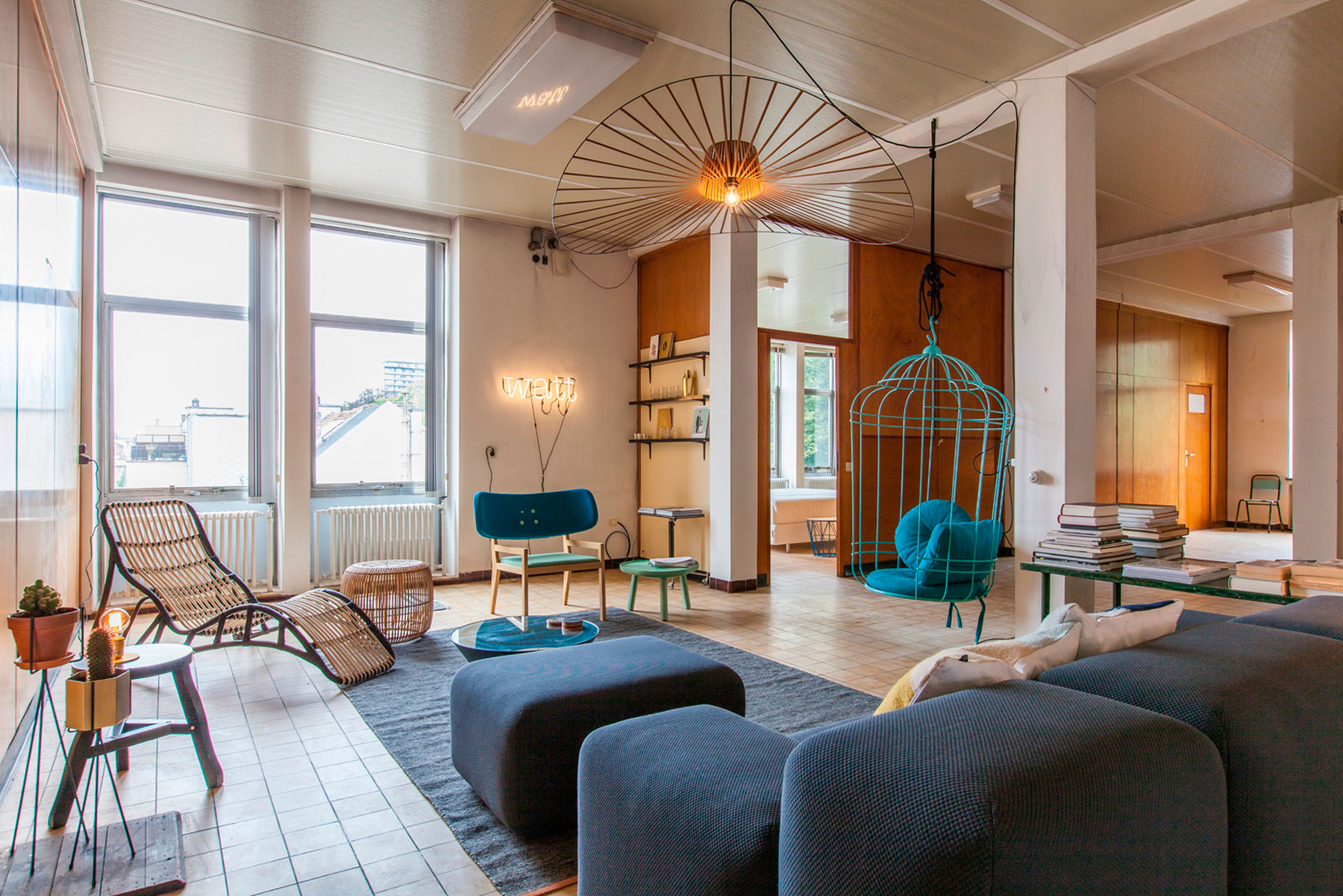 A Former Office Space Transformed Into a Vibrant and Colorful Apartment in Ghent by Dift (1)