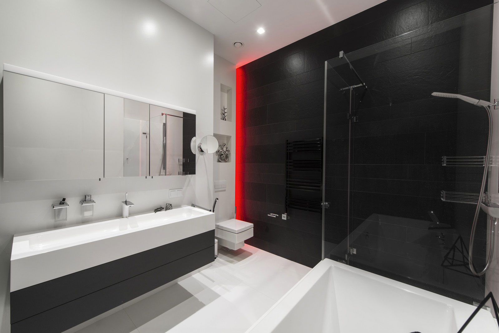 A Futuristic Modern Apartment with Neon Accent Lights in Moscow by Geometrix Design (22)