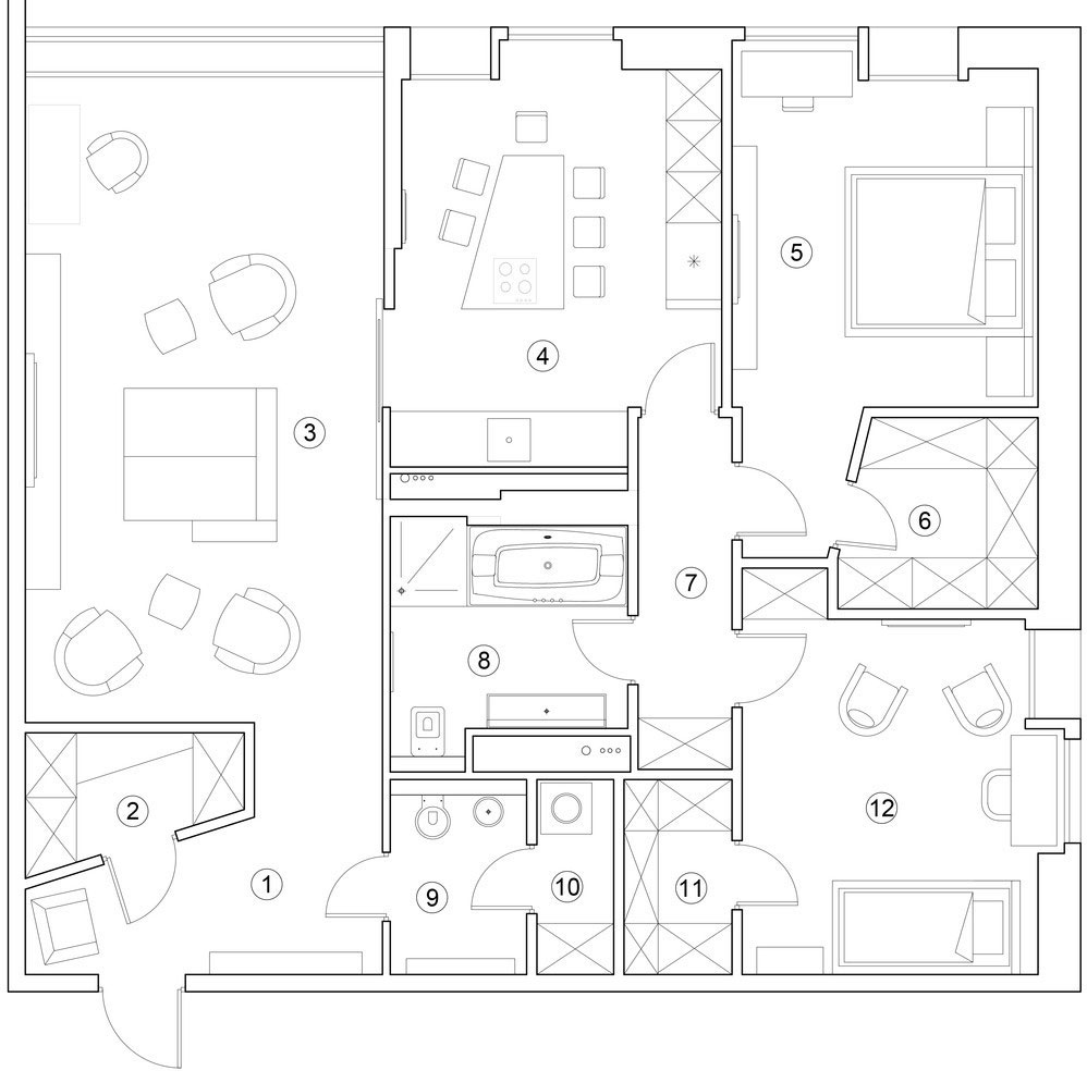 A Futuristic Modern Apartment with Neon Accent Lights in Moscow by Geometrix Design (25)