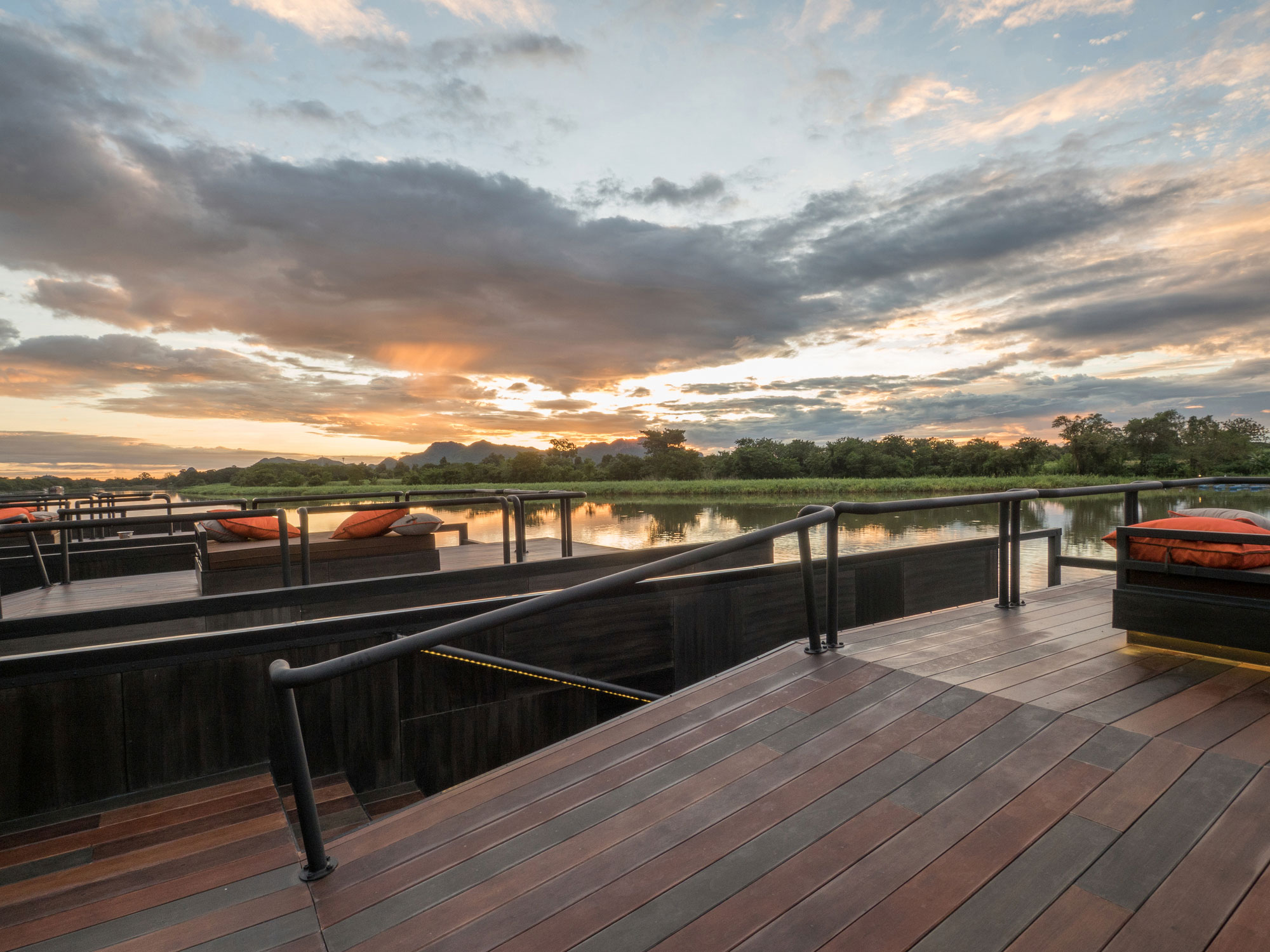 A Beautiful Floating Home with Lush Landscape and Mountain Views on the River Kwai by Agaligo Studio (10)