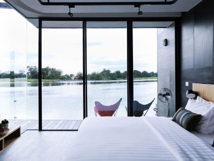 A Beautiful Floating Home with Lush Landscape and Mountain Views on the River Kwai by Agaligo Studio (12)