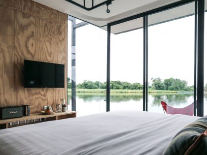 A Beautiful Floating Home with Lush Landscape and Mountain Views on the River Kwai by Agaligo Studio (13)