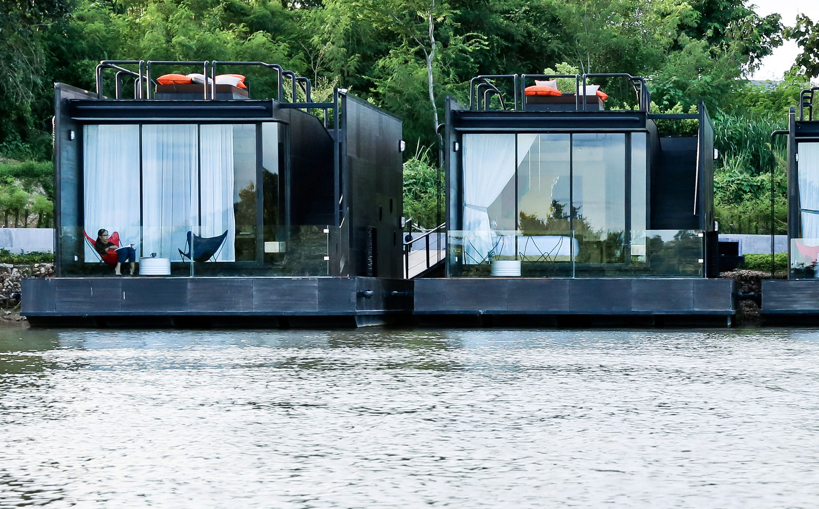 A Beautiful Floating Home with Lush Landscape and Mountain Views on the River Kwai by Agaligo Studio (3)