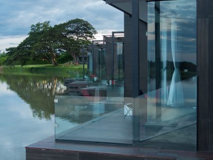 A Beautiful Floating Home with Lush Landscape and Mountain Views on the River Kwai by Agaligo Studio (4)