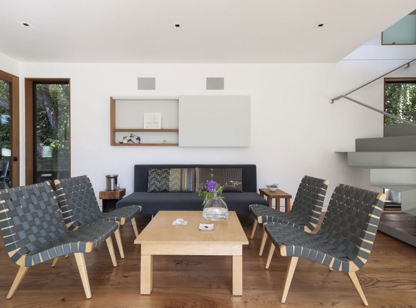 A Rustic Modern House with Pool Terrace and Garage with Green Roof in San Rafael by Feldman Architecture (3)