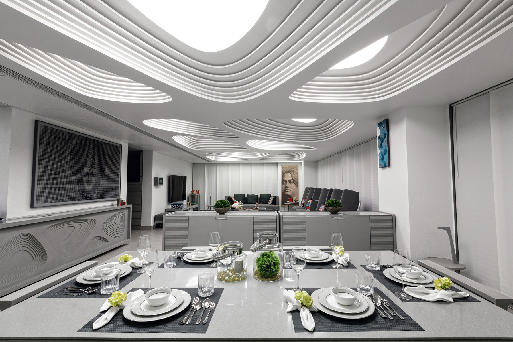 A Lavish Modern Penthouse with Futuristic Interiors in the Indian City of Ahmedabad by Apical Reform (5)