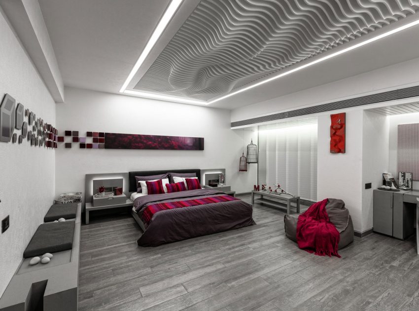 A Lavish Modern Penthouse with Futuristic Interiors in the Indian City of Ahmedabad by Apical Reform (9)