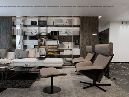 A Luxurious Apartment with Lots of Black and White Interiors in Kiev, Ukraine by Iryna Dzhemesiuk & Vitaly Yurov (13)