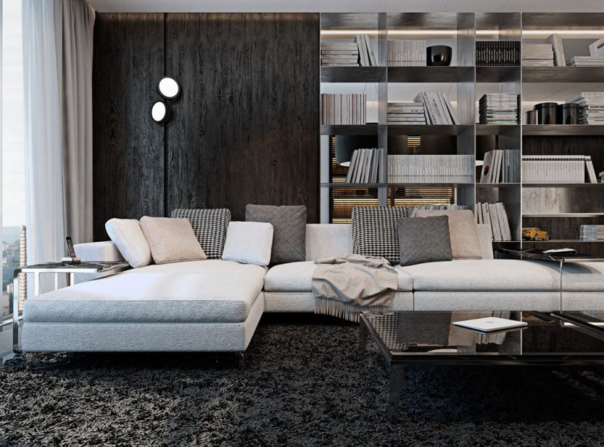 A Luxurious Apartment with Lots of Black and White Interiors in Kiev, Ukraine by Iryna Dzhemesiuk & Vitaly Yurov (15)