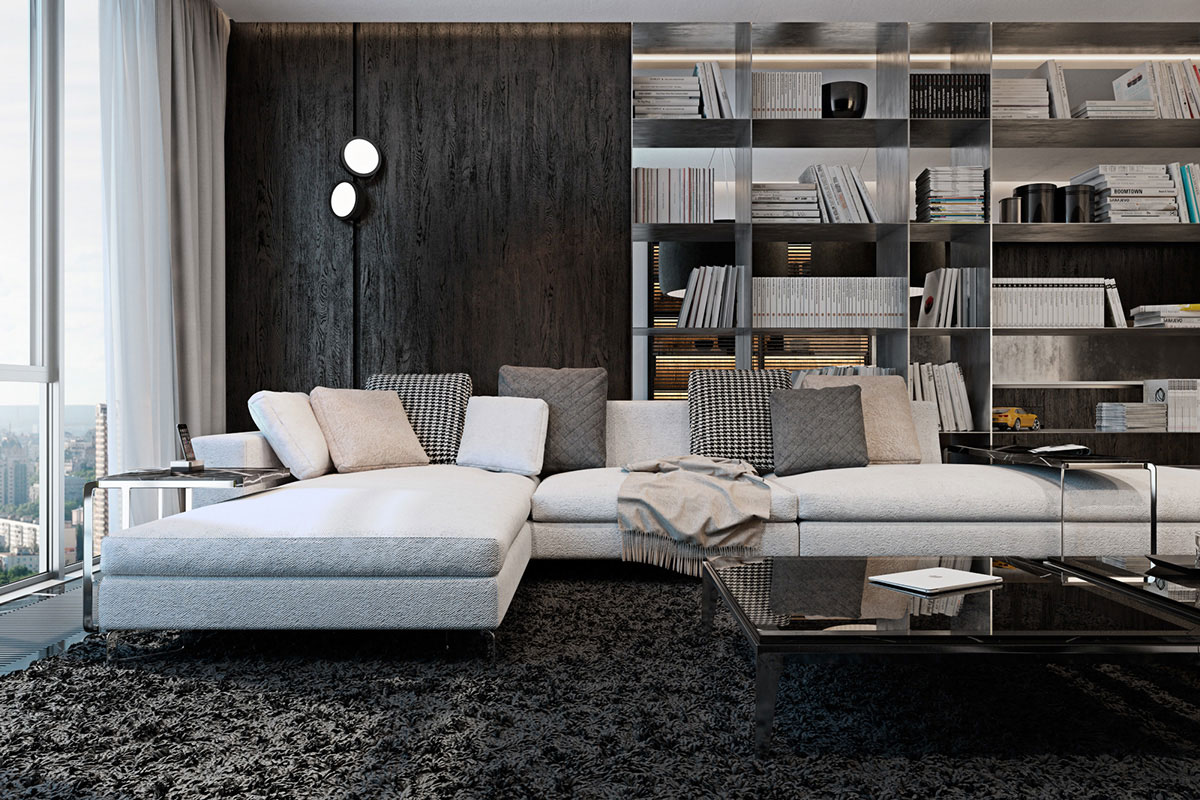 A Luxurious Apartment with Lots of Black and White Interiors in Kiev, Ukraine by Iryna Dzhemesiuk & Vitaly Yurov (15)