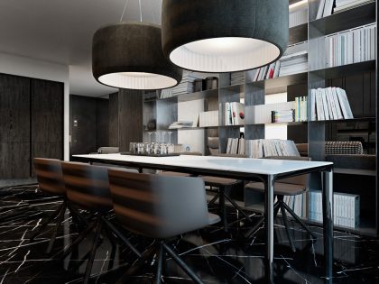 A Luxurious Apartment with Lots of Black and White Interiors in Kiev, Ukraine by Iryna Dzhemesiuk & Vitaly Yurov (19)
