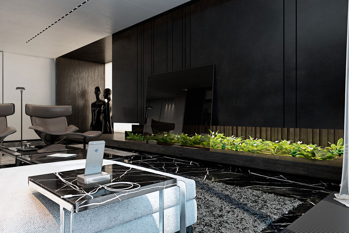 A Luxurious Apartment with Lots of Black and White Interiors in Kiev, Ukraine by Iryna Dzhemesiuk & Vitaly Yurov (3)