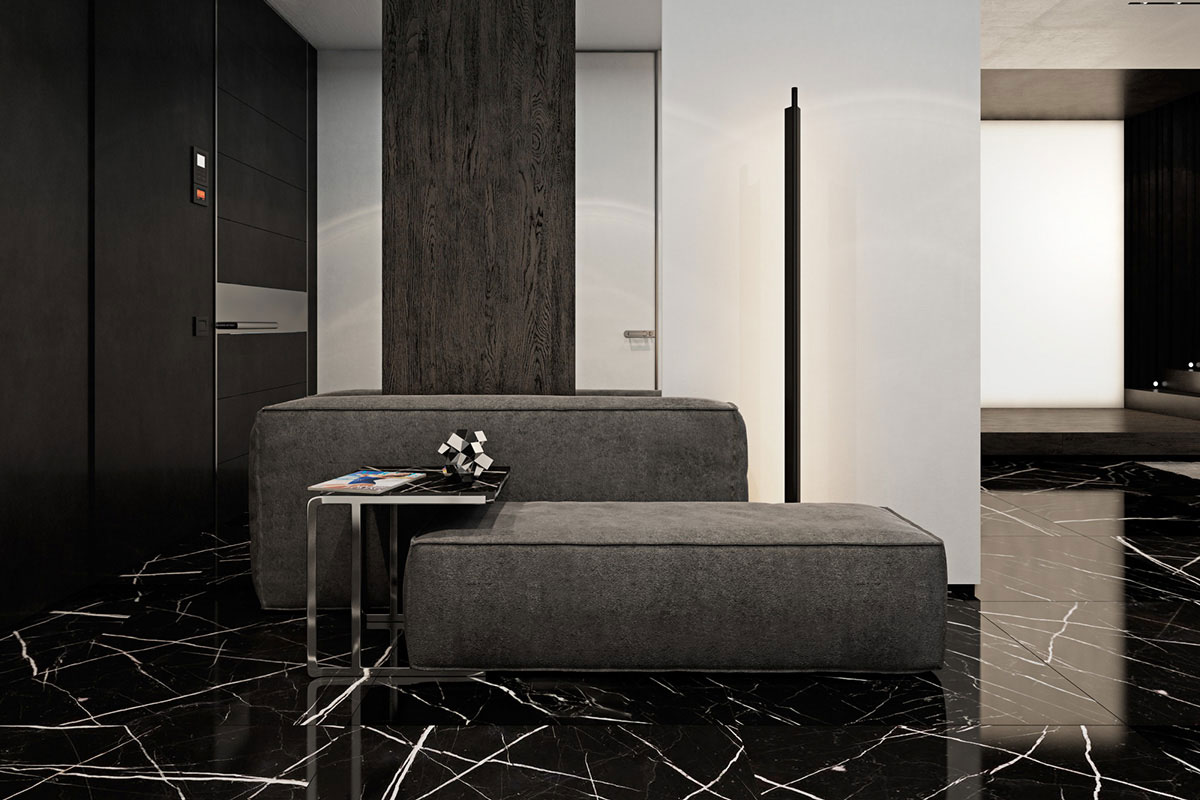 A Luxurious Apartment with Lots of Black and White Interiors in Kiev, Ukraine by Iryna Dzhemesiuk & Vitaly Yurov (4)