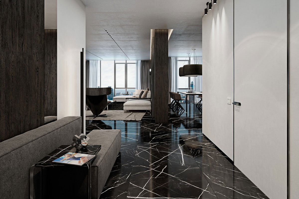 A Luxurious Apartment with Lots of Black and White Interiors in Kiev, Ukraine by Iryna Dzhemesiuk & Vitaly Yurov (6)