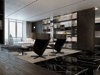 A Luxurious Apartment with Lots of Black and White Interiors in Kiev, Ukraine by Iryna Dzhemesiuk & Vitaly Yurov (9)