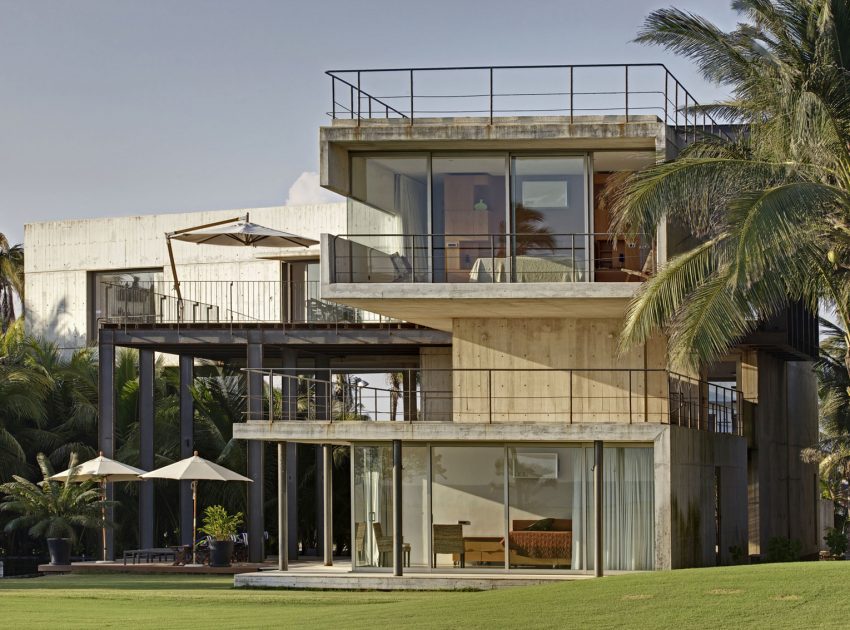 A Modern Concrete Beach House Surrounded by a Lush Green Expanse of Guerrero, Mexico by PAUL CREMOUX studio (2)