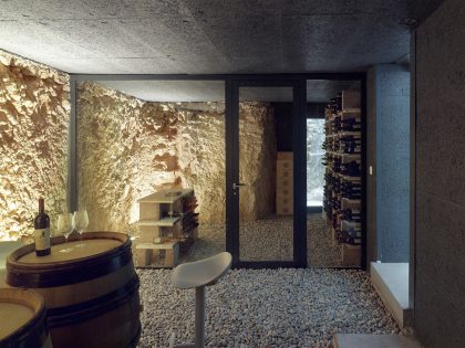 A Modern Minimalist House Built Into the Hillside in Nods, Switzerland by Andrea Pelati Architecte (6)